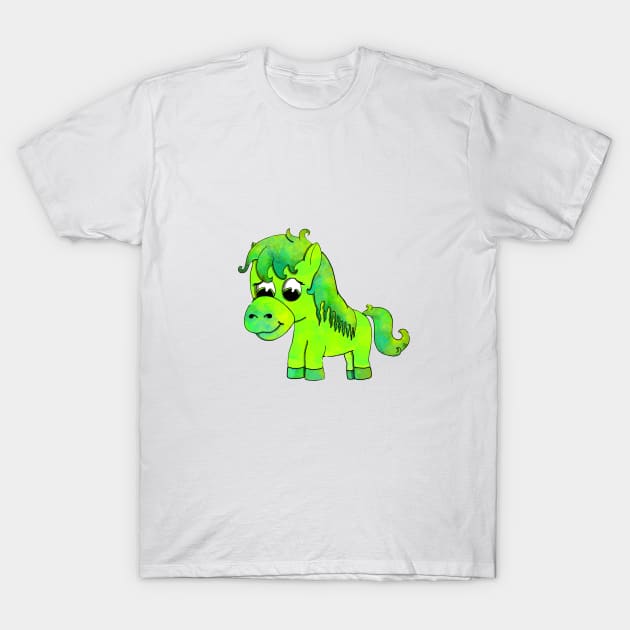 Pranit the Green Horse T-Shirt by BellaAndFriends